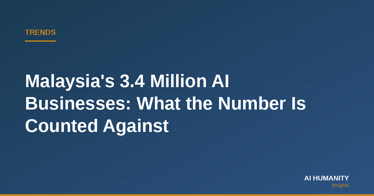 Malaysia's 3.4 Million AI Businesses: What the Number Is Counted Against